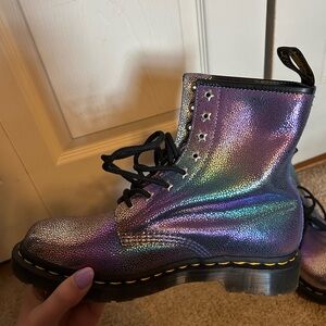 Dr Martens 1460 Rainbow Ray Purple Boots